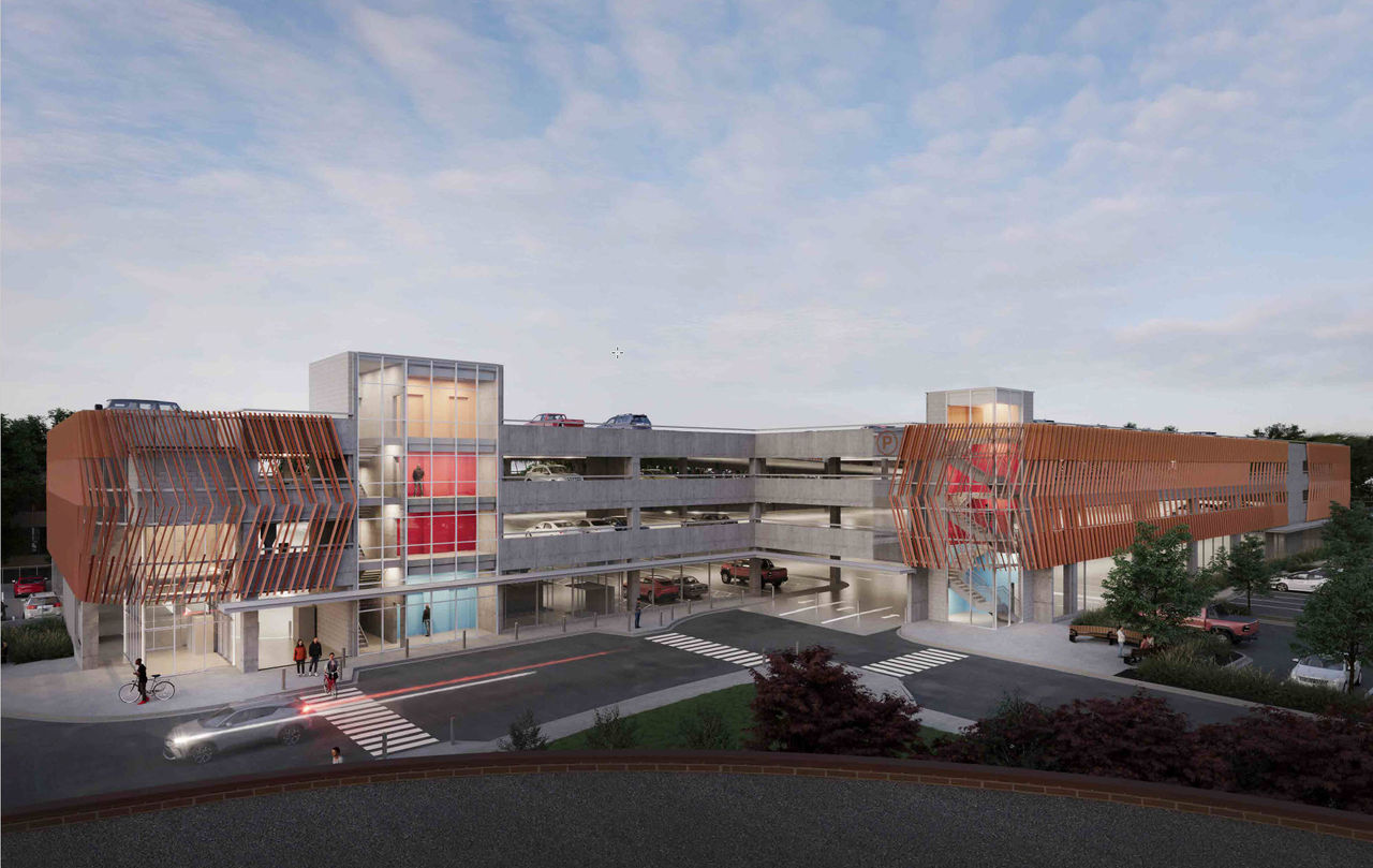 A CGI render of the Regina Hospital Parkade