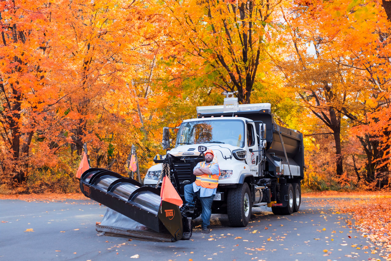 Sault Ste. Marie Highway Maintenance Truck in the Fall season